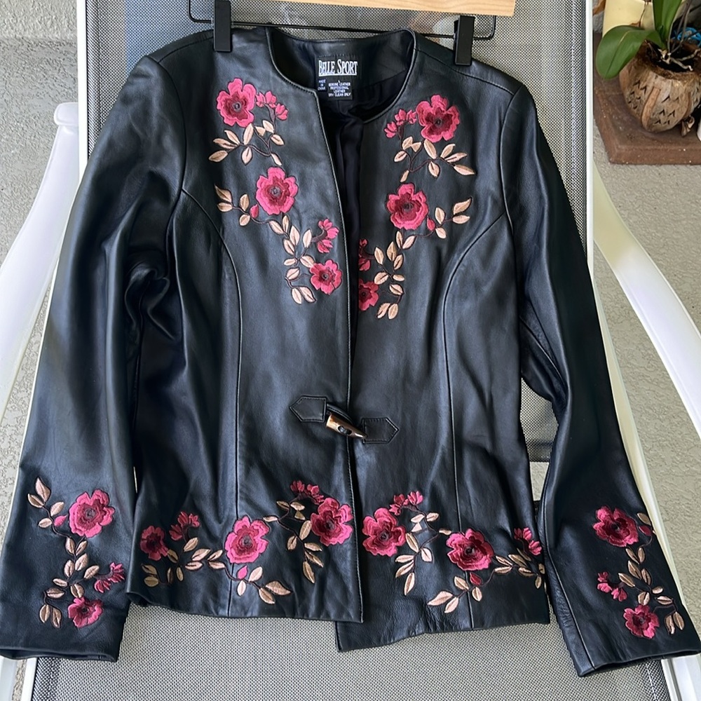 Vintage Belle Sport Genuine Black Leather Women Jacket - Picture 2 of 9